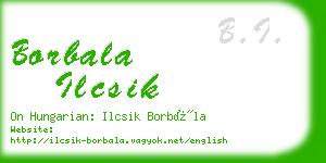 borbala ilcsik business card